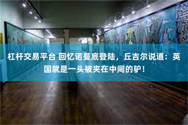 杠杆交易平台 回忆诺曼底登陆，丘吉尔说道：英国就是一头被夹在中间的驴！