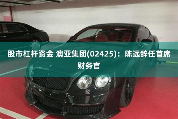 股市杠杆资金 澳亚集团(02425)：陈远辞任首席财务官