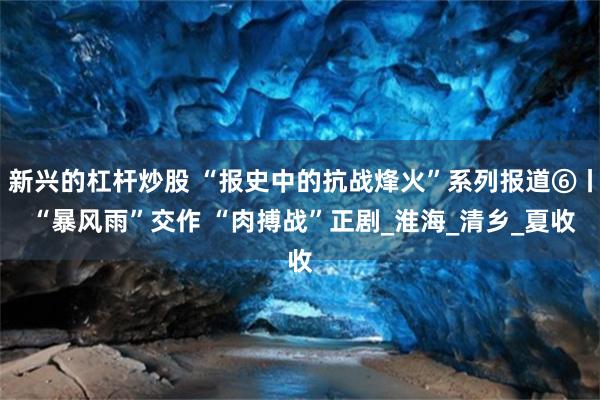 新兴的杠杆炒股 “报史中的抗战烽火”系列报道⑥丨 “暴风雨”交作 “肉搏战”正剧_淮海_清乡_夏收