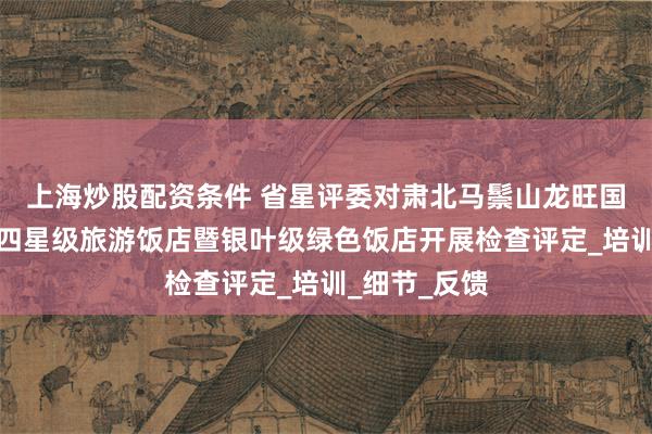 上海炒股配资条件 省星评委对肃北马鬃山龙旺国际酒店创建四星级旅游饭店暨银叶级绿色饭店开展检查评定_培训_细节_反馈